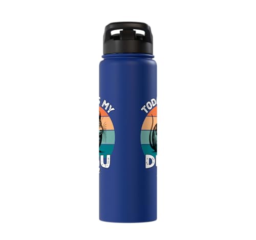 Funny Degu Stainless Steel Insulated Water Bottle - color: Royal Blue