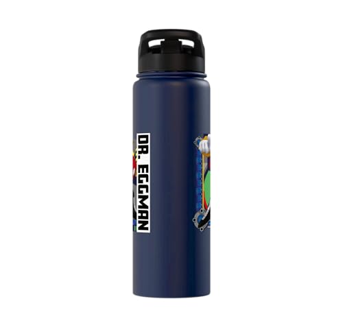 Sonic the Hedgehog - In the Zone - Dr. Eggman Stainless Steel Insulated Water Bottle - color: Navy Blue