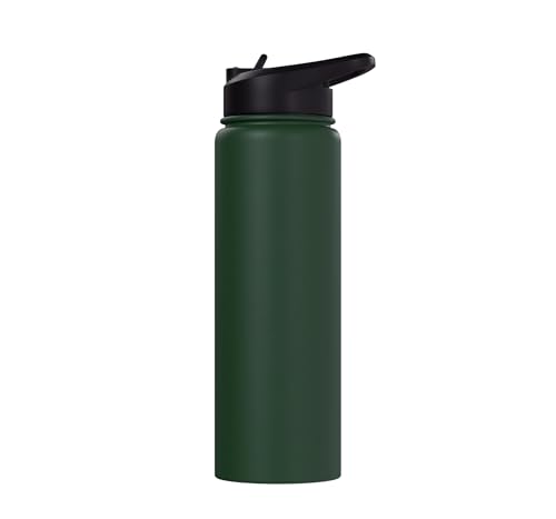 Sugar Glider 4th of July US American Flag Patriotic Stainless Steel Insulated Water Bottle - color: Dark Green