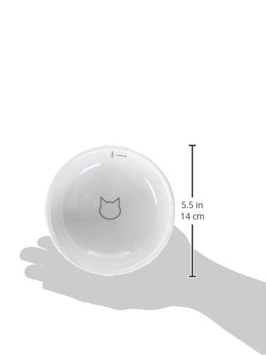 Necoichi Raised Cat Water Bowl, Elevated, with Measurement Lines, Dishwasher and Microwave Safe (Cat, Regular) (Pack of 2) - color: Cat, size: Regular (Pack of 2)