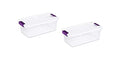 Sterilite 6 Quart ClearView LatchTM with Sweet Plum Handles, Pack Of 2 Containers - size: 6 qt - Pack of 2 Containers