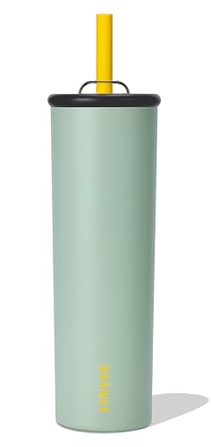 25 oz Candy Tumbler, Insulated Water Bottle with Straw Lid | Double Wall Stainless Steel, 2-in-1 Lid, Flexible Straw, Cup Holder Friendly, Dishwasher Safe, BPA Free, Avocado Green - color: Avocado Green, size: 25 Ounces