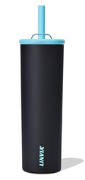25 oz Candy Tumbler, Insulated Water Bottle with Straw Lid | Double Wall Stainless Steel, 2-in-1 Lid, Flexible Straw, Cup Holder Friendly, Dishwasher Safe, BPA Free, Dark Black - color: Dark Black, size: 25 Ounces