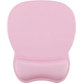 MROCO Ergonomic Mouse Pad with Gel Wrist Rest, 9.4 x 8.1 in, Pale Pink | Ergonomic Shape Design, Multiple Pattern Options, Gel Wrist Comfort, Smooth Lycra Surface, Non-Slip PU Base - color: Pale Pink