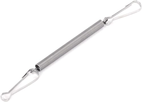 GANPUB Silver Replacement Springs with 2 Clips Stainless Steel 3.1 Inch Spring Fastening Water Drinking Bottle for Rabbit Hamster Water Bottle Spring Clip,Feeding and Watering Supplies