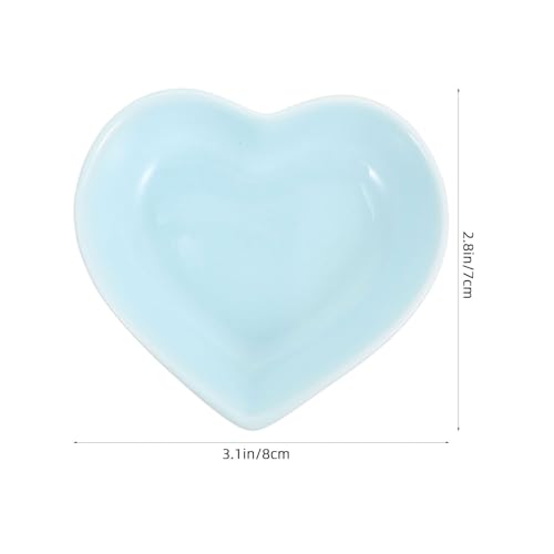 POPETPOP 3Pcs Hamster Food Bowl, Ceramic, Heart-Shaped Pet Feeder, Sufficient Quantity, Compact Size, Wide Application