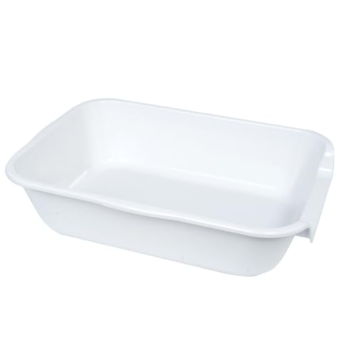 Extra Large Low Entry ABS Cat Litter Box, White, 20" L x 15.5" W, 2 Pack - color: White, size: Small (Pack of 2)