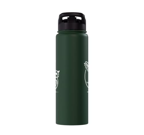 Sugar Glider Line Art Animal Lover Stainless Steel Insulated Water Bottle - color: Dark Green