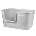 Extra Large Kitty Litter Box with High Sides, Anti-Splashing, Tool-Free Assembly, Multi Cat, Jumbo (Grey) 24.60" L x 16.92" W x 12.99" H - color: Grey