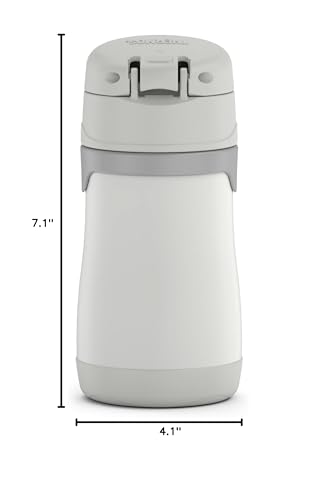 THERMOS BABY 10 ounce Stainless Steel Vacuum Insulated Straw Bottle, Gray - color: Gray, size: 10 Ounces