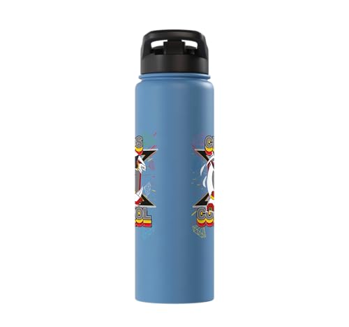 Sonic the Hedgehog - Shadow the Hedgehog "Chaos Control" Stainless Steel Insulated Water Bottle - color: Light Blue
