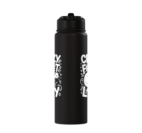 Crazy Ferret Owner Women Ferrets Stainless Steel Insulated Water Bottle - color: Black