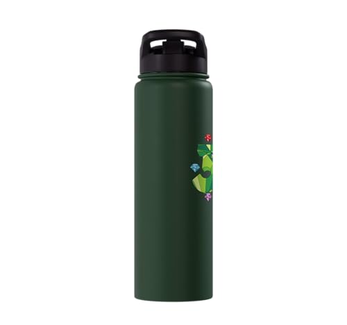 Sonic the Hedgehog: 35th Anniversary Key Visual Stainless Steel Insulated Water Bottle - color: Dark Green