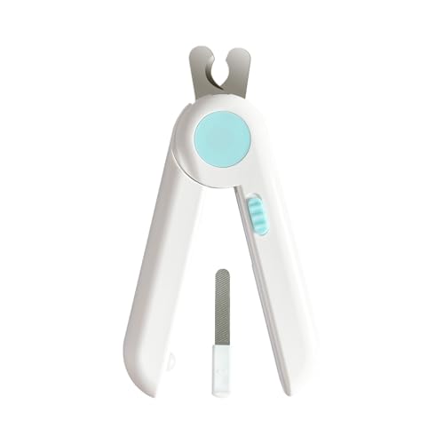 Dog/Cat Nail Clippers with Light - Safe Trimming for Cats & Dogs, Illuminates Quick to Prevent Overcutting, Includes Nail File for Thick Nails