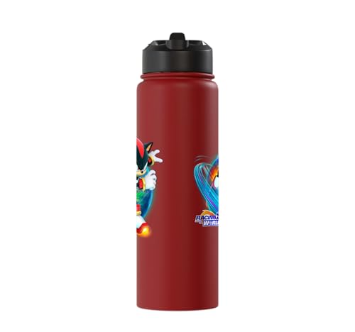 Sonic the Hedgehog - Racing Around the World Shadow Stainless Steel Insulated Water Bottle - color: Red
