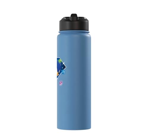 Sonic the Hedgehog 35th Anniversary Emerald Legacy Stainless Steel Insulated Water Bottle - color: Light Blue