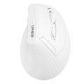 Uineer Vertical Ergonomic Mouse, Wireless Bluetooth Mouse, 3-Device,Quiet | Switch among 3 devices; side scroll wheel supports horizontal navigation for documents and spreadsheets. - color: White