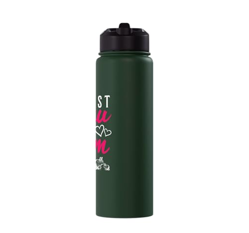 Best Degu Mom Ever Rodents Stainless Steel Insulated Water Bottle - color: Dark Green
