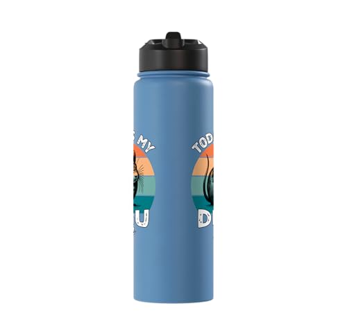 Funny Degu Stainless Steel Insulated Water Bottle - color: Light Blue