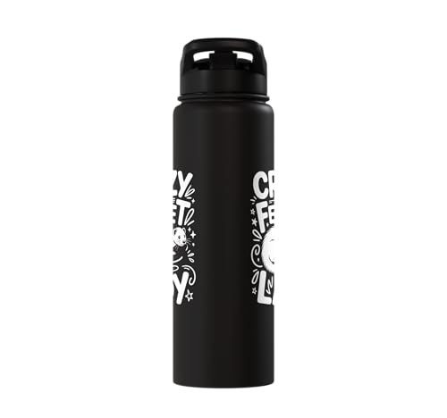 Crazy Ferret Owner Women Ferrets Stainless Steel Insulated Water Bottle - color: Black