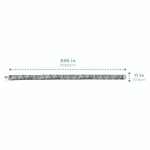 Kitty City Catio Outdoor 20' Cat Tunnel – 20‑Foot Cat‑Sized Play Tunnel, 11” Diameter, Modular Catio Connector for Cats & Small Pets - color: 20 Foot Tunnel