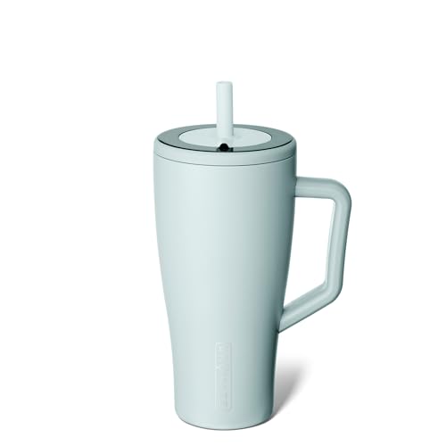 BrüMate Era 30 oz Tumbler with Handle and Straw | 100% Leakproof Insulated Water Bottle Tumbler with Lid and Flexible SoftSip Straw | Made of Stainless Steel | Cup Holder Friendly | 30oz (Blue Agave) - color: Blue Agave, size: 30oz