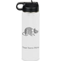 LaserGram Personalized 20oz Water Bottle, Rat (White) | Engraved Gift, Vacuum Insulated Stainless Steel, Flip-Top Straw Lid, Laser Engraved With Your Name - color: White, size: 20 Ounces