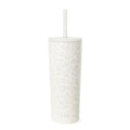 Simple Modern Iced Coffee Tumbler, Insulated | 24oz | Leopard | Reusable Stainless Steel Cup, Travel Mug, Water Bottle with Straw | Cupholder Friendly & Spill Resistant, Cream Leopard - color: Pattern: Cream Leopard, size: 24 Ounces