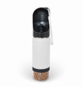 Mon Chateau 14oz Portable Dog Water Bottle with 4 oz Snack Storage, Double Walled Stainless Steel Body, Leak-Proof, Dishwasher Safe Pet Travel Bottle for Dogs, Cats & Outdoor Use, White | 4oz Snack Compartment, Double Walled Stainless Steel, Leak-Proof, D