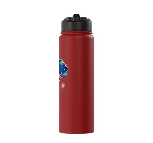 Sonic the Hedgehog 35th Anniversary Emerald Legacy Stainless Steel Insulated Water Bottle - color: Red