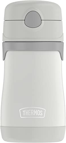 THERMOS BABY 10 ounce Stainless Steel Vacuum Insulated Straw Bottle, Gray - color: Gray, size: 10 Ounces