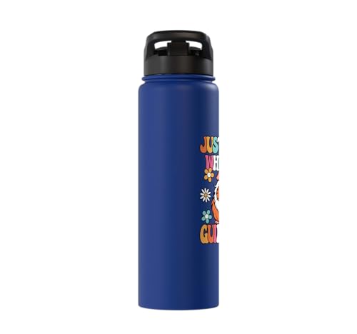 Just A Girl Who Loves Guinea Pigs Cute Groovy Girls Kids Stainless Steel Insulated Water Bottle - color: Royal Blue
