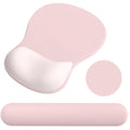 Ergonomic Mouse Pad with Wrist Rest and Keyboard Wrist Rest, Gel Mousepad | Wrist Rest for Computer Keyboard, Pain Relief, Non-Slip PU Base, Pink Mouse Pad with Wrist Support for Gaming, Office - color: Pink