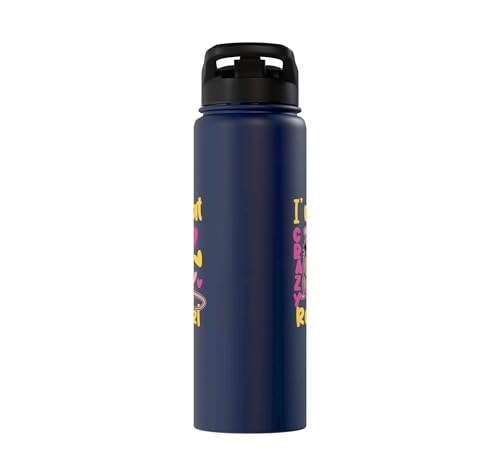 Funny Rat Design for Girls and Women Stainless Steel Insulated Water Bottle - color: Navy Blue
