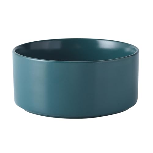 6'' Ceramic Dog Bowl - 30Oz Classic Dogs Food & Water Bowl for Small and Medium Breed Dogs, Heavy Duty Non-Slip Dog Dishes, Food Grade Stoneware Pet Bowl, Dishwasher & Microwave Safe, Green - color: Bowl - Green, size: 6 inch