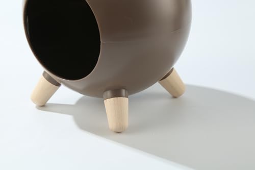 TUTU&LELE Hamster Hideout Space Elf Nest, Tiny House Bed with Round Plush Pad for Hamsters, Mice, Gerbils to Sleep & Play (Brown) - color: Brown