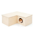 Niteangel Multi-Chamber Hamster House Maze: 1 Entrance 3 Rooms Maze Habitat | No-Disturb Removable Lid - Encourage Pets Hide and Explore Freely Hideout & Tunnel Maze Toys for Hamster Gerbils Mice Lemming - size: 3-Room Large