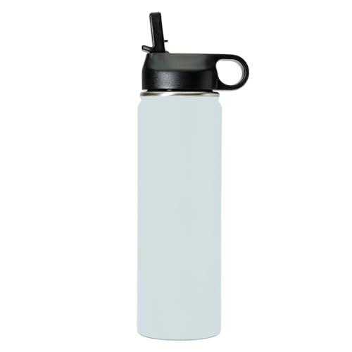LaserGram Personalized 20oz Water Bottle, Tree Frog (Light Blue) | Engraved Gift, Vacuum Insulated Stainless Steel, Flip-Top Straw Lid, Laser Engraved With Your Name - color: Light Blue, size: 20 Ounces