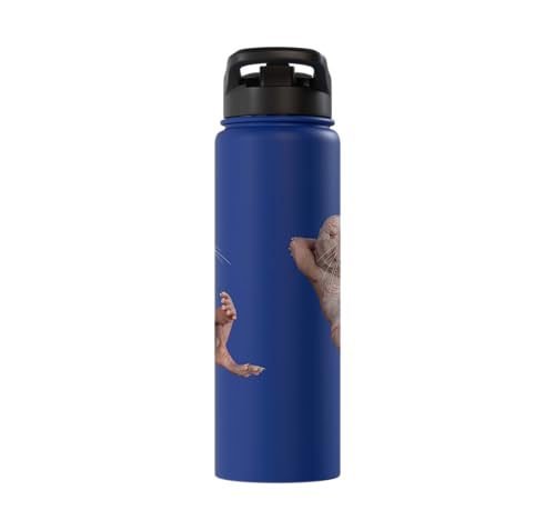 I Just Really Like Naked Moles Ok? Funny Naked Mole Rat Stainless Steel Insulated Water Bottle - color: Royal Blue
