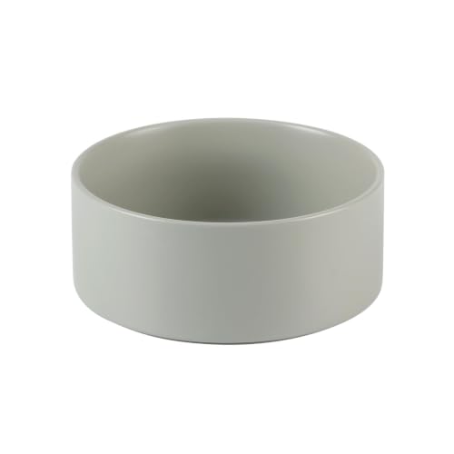 Havniva Ceramic Dog Bowls, 6.1” Dog Food and Water Bowl, Pet Feeding Bowl | Dog Food Bowl for Small Dogs, Food-Grade Ceramic, Dog Water Bowl with Non-Slip Rubber Base, Large Capacity, Dishwasher Safe - color: Matte Gray, size: 6.1" - Bowl