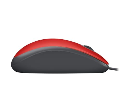 Logitech M110 USB Optical 1000DPI Ambidextrous Red mice - color: Red