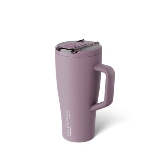 BrüMate Era Flip 30oz Tumbler with 100% Leakproof Covered Straw Lid | Hygienic Covered Straw | Insulated Stainless Steel Water Bottle with Handle | Cup Holder Friendly | BPA-Free (Lilac Dusk) - color: Lilac Dusk, size: 30 Ounces