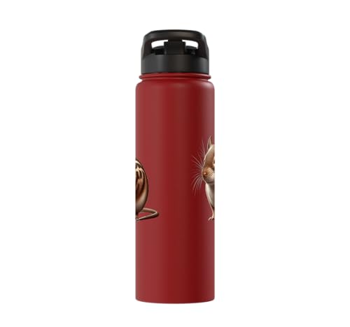Degu Design Stainless Steel Insulated Water Bottle - color: Red