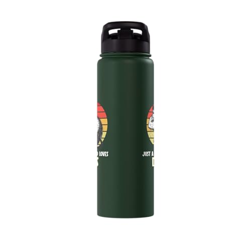 Just a girl who loves Degus Degu Stainless Steel Insulated Water Bottle - color: Dark Green