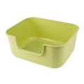Large Cat Litter Box with High Sides,Cat Boxes for Indoor Cats,Cat Litter Pan for Kitty,Litter Box with Low Entry,Easy to Clean,Anti-Splashing (Green-Long Side Entry) - color: Long Side Entry-Green