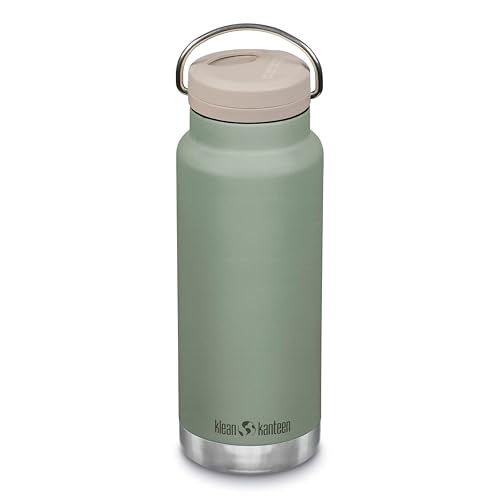 Klean Kanteen TKWide Insulated Bottle – Twist Cap, Steel Straw – Travel/Sports – Sea Spray 32 oz - color: Sea Spray