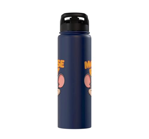 Mouse Boy | Childrens Mice Product | Youth Kids Boys Mouse Stainless Steel Insulated Water Bottle - color: Navy Blue