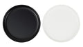 Ceramic Shallow Cat Dish 6 inch, Whisker Fatigue Free Cat Food Bowls, Wide and Small Pet Plate for Kitten and Kitty, Short Legged Munchkin Cat - color: 2 Pack - Black & White