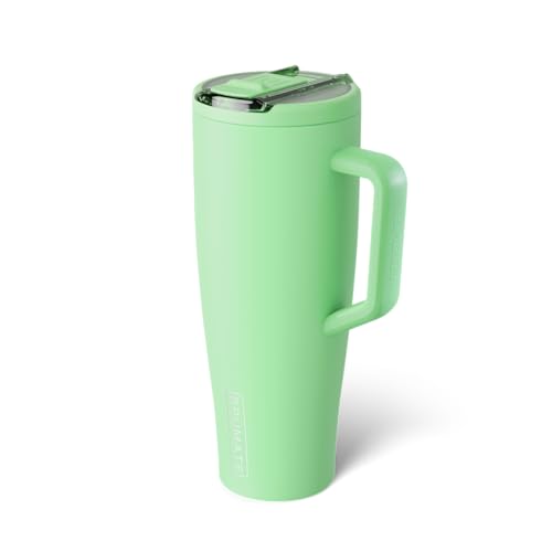 BrüMate Era Flip 40oz Tumbler with 100% Leakproof Covered Straw Lid | Hygienic Covered Straw | Insulated Stainless Steel Water Bottle with Handle | Cup Holder Friendly | BPA-Free (Kiwi) - color: Kiwi, size: 40 Ounces