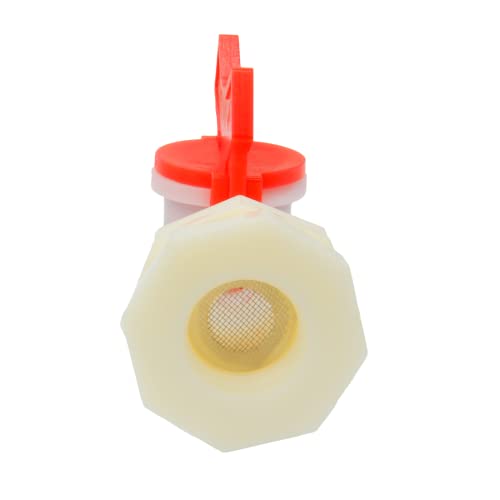 Rabbit Watering Bucket Connector Kit, Bulkhead & Ball Valve for 5/17" Hose | 2Pcs rabbit watering bucket connector kit, bulkhead fitting, barb valve & mesh washer 5/17" hose, automatic dispenser poultry - color: 2Pcs
